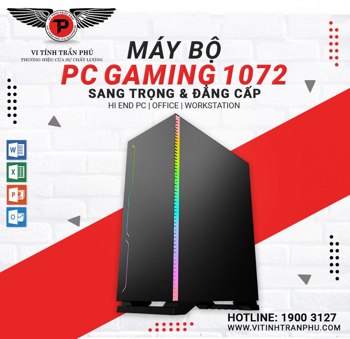 PC GAMING 1072: I7 10700F/Z490/DDR4 16G/SSD256G/RX6500 4G/600W