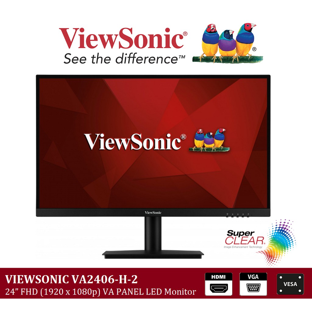 Màn Hình LCD VỉewSonic VA2406-H FHD 75Hz Bảo Hành 36 Tháng