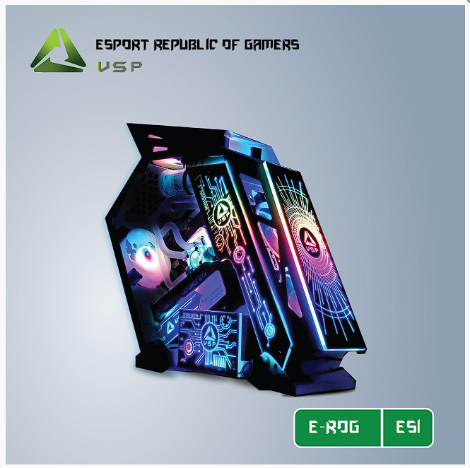 Thùng máy Case VSP ESPORT ROG ES1 Gaming (No Fan) (BLACK)
