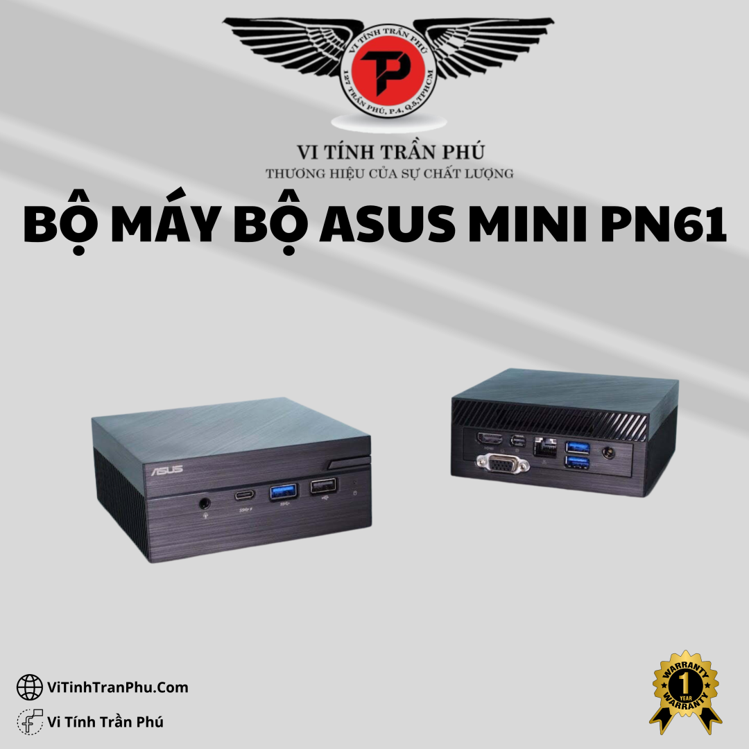 MiNi PC ASUS NUC PN61( i5-8265U/ 8G D4/ 128GB-M.2/ WLac/ BT5/ LAN/ Thunderbolt3)