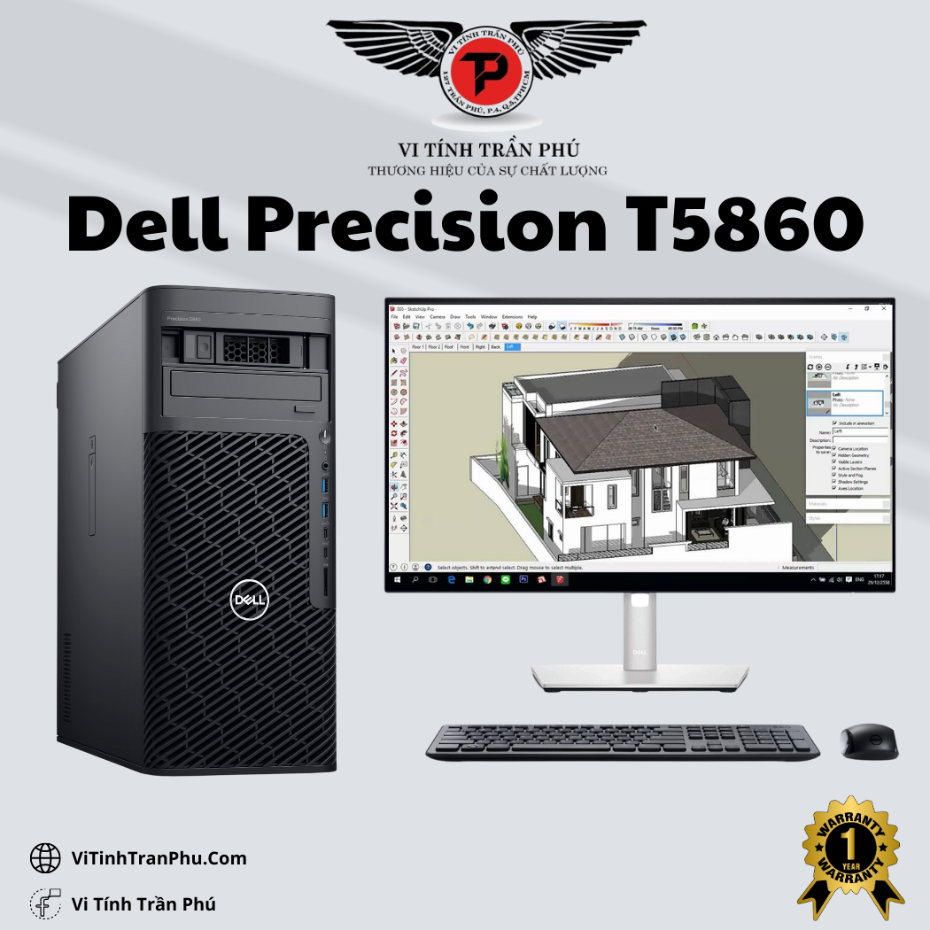 Dell Precision 5860 Tower (Intel Xeon W3-2423/ 16GB/ 512GB SSD PCIe/ NVIDIA T1000 4GB/ Windows 11 Pro)