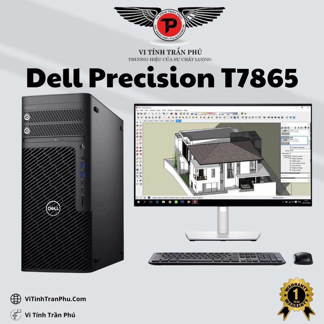 DELL PRECISION 7865 AMD RYZEN 5945WX / 64GB DDR4 ECC / 256GB SSD PCIe/ T1000 8GB / WINDOWS 11 PRO - NEW