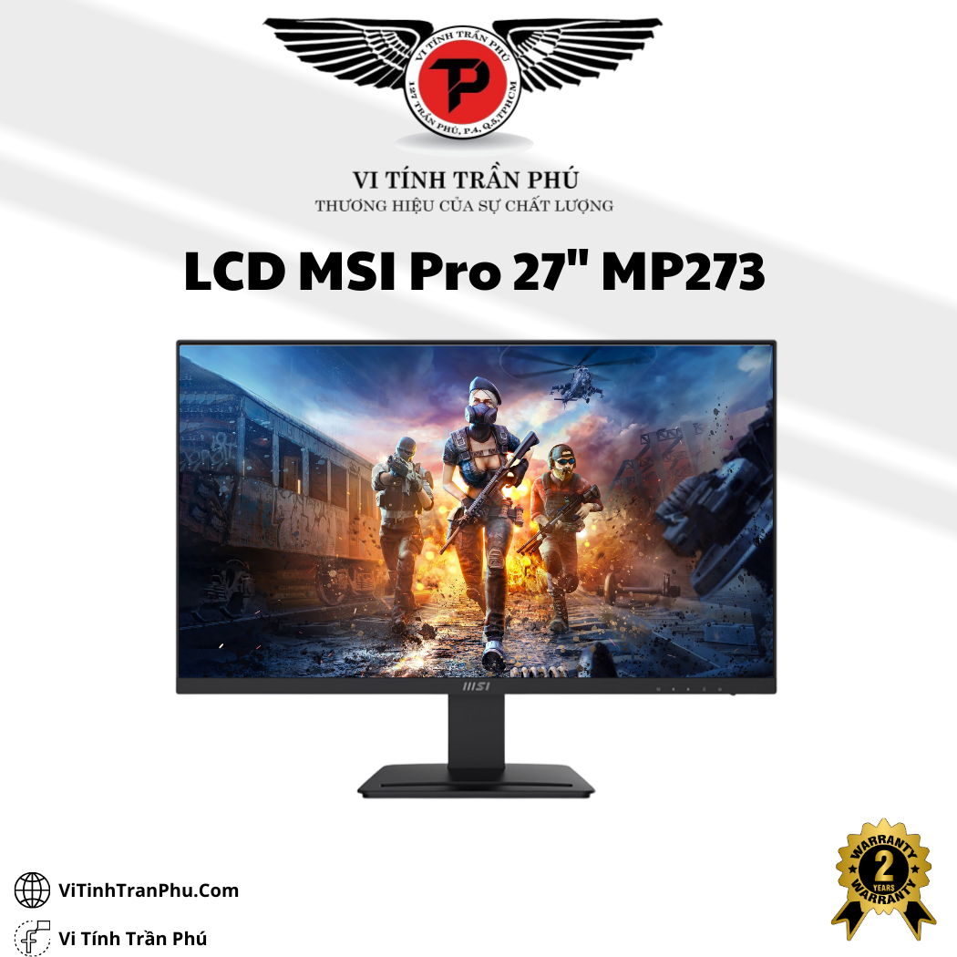 Màn hình 27 inch MSI Pro MP273 | Full HD, IPS, 75Hz, 5ms, phẳng