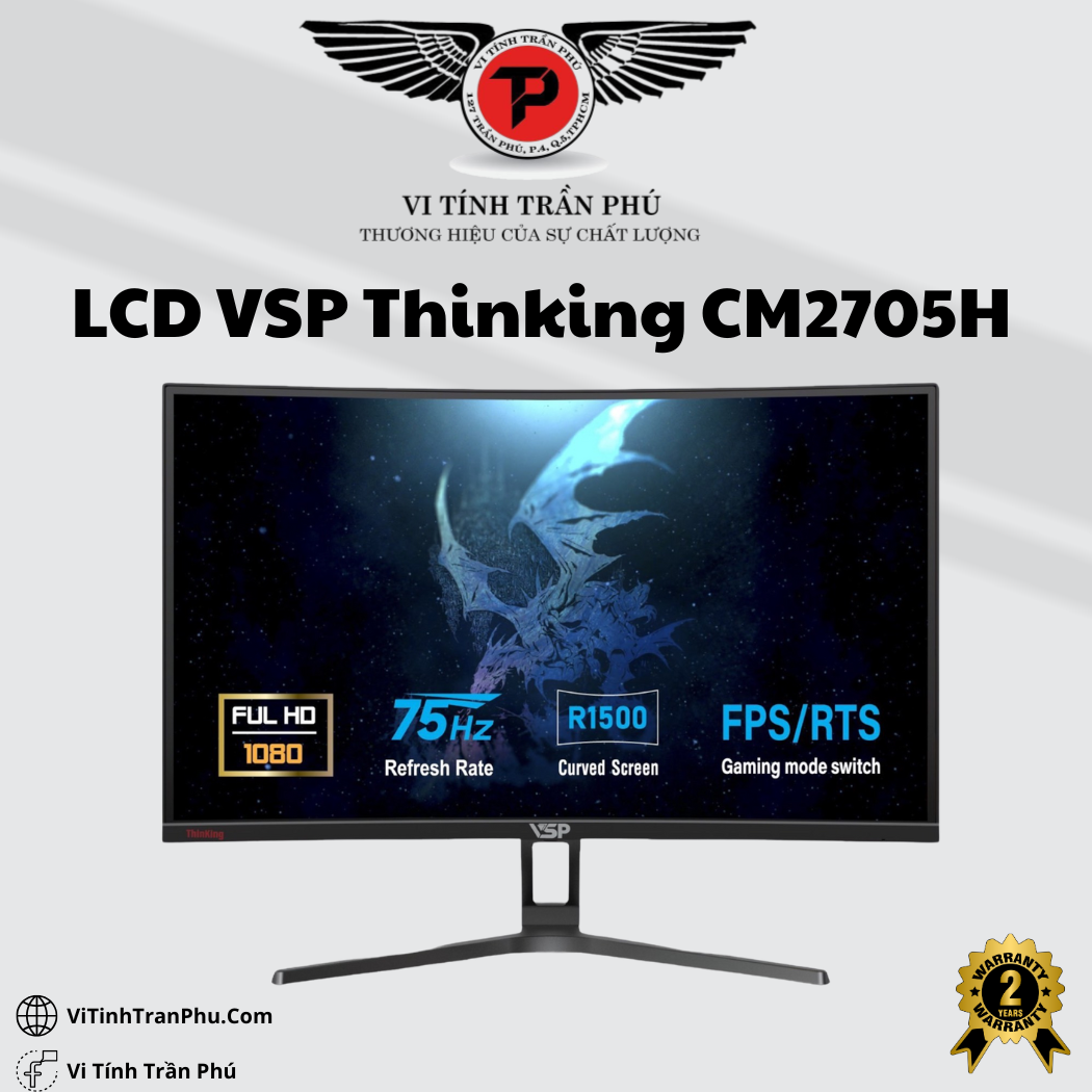 Monitor Led Cong Màn hình cong VSP Thinking monitor 27inch -CM2705H