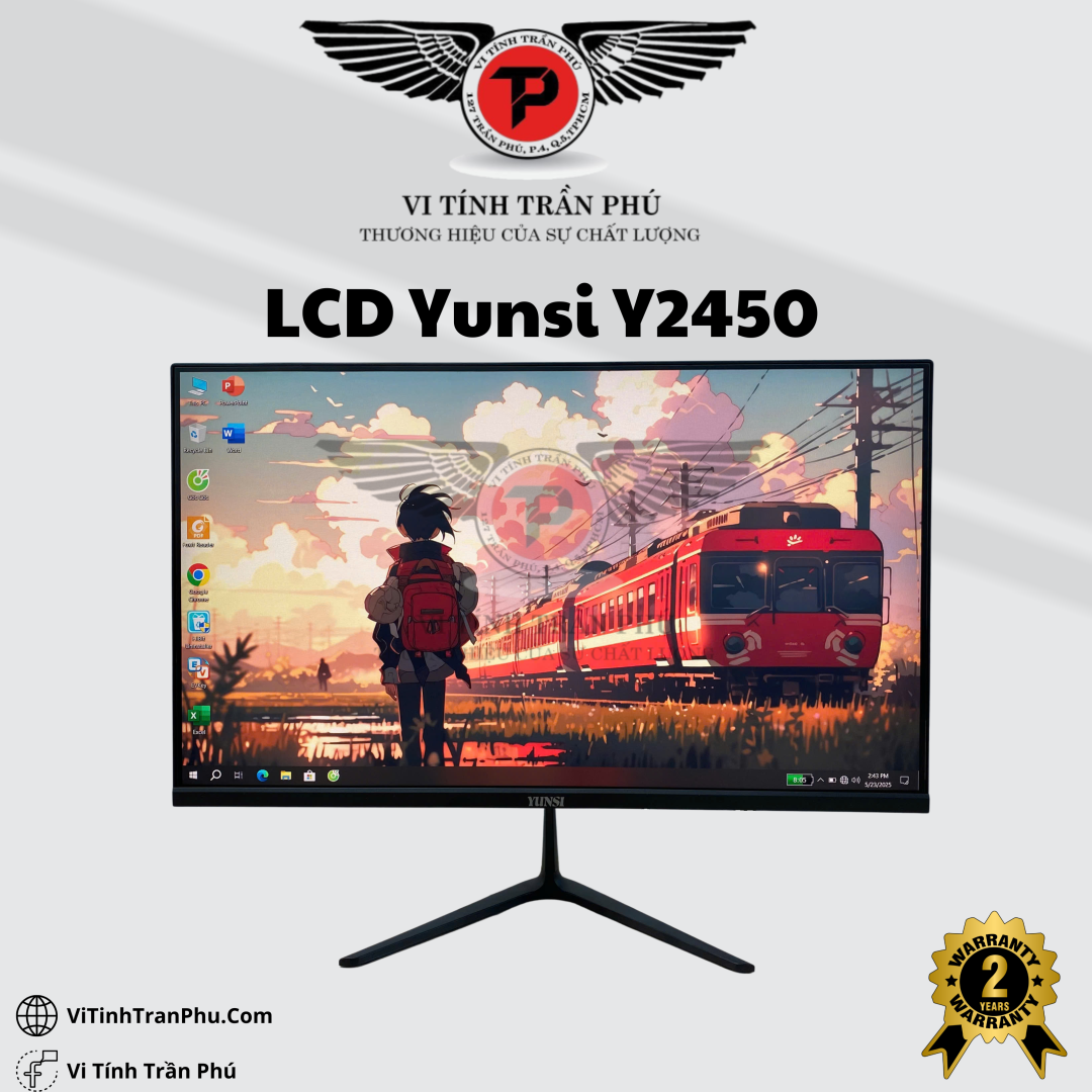 Màn Hình Gaming Yunsi Y2450 Phẳng (24 inch, FHD, 100Hz, 1ms) 