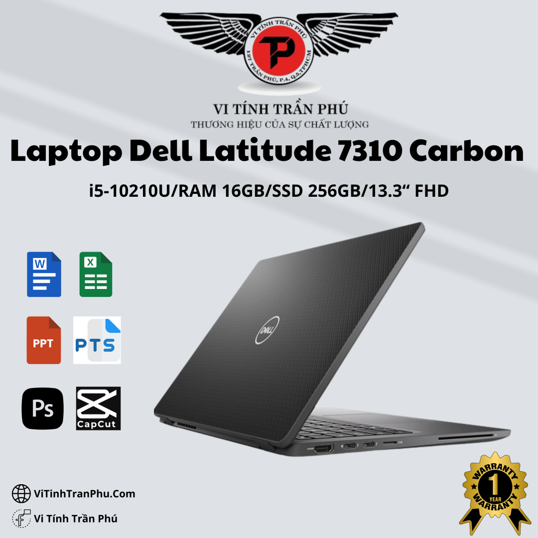 Laptop Dell Latitude 7310 - Core i5 10th - 16Gb - Nvme 256GB - 13