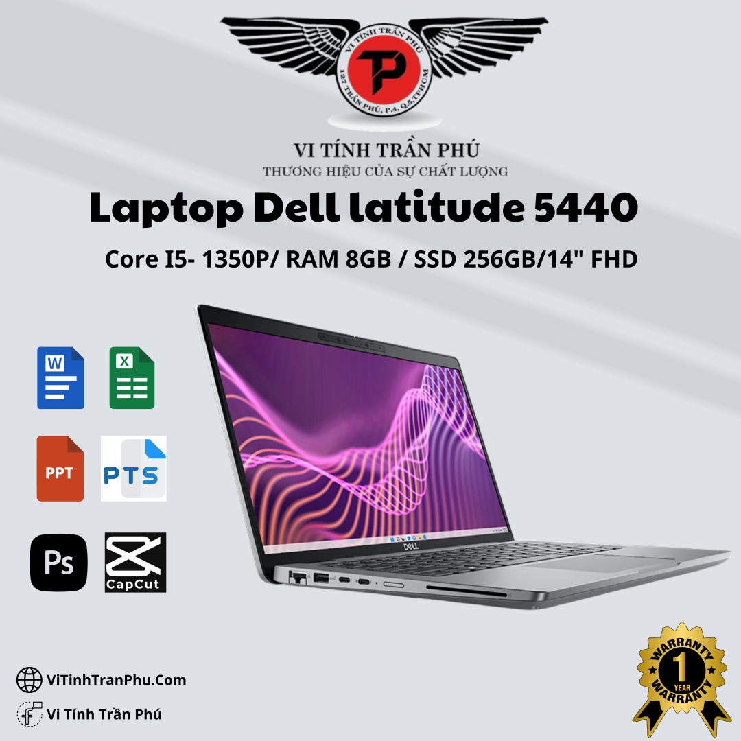 Laptop Dell Latitude 5440 - Core i5- 1350P/ Ram 8GB DDR5 / SSD 256GB - FHD 14’’