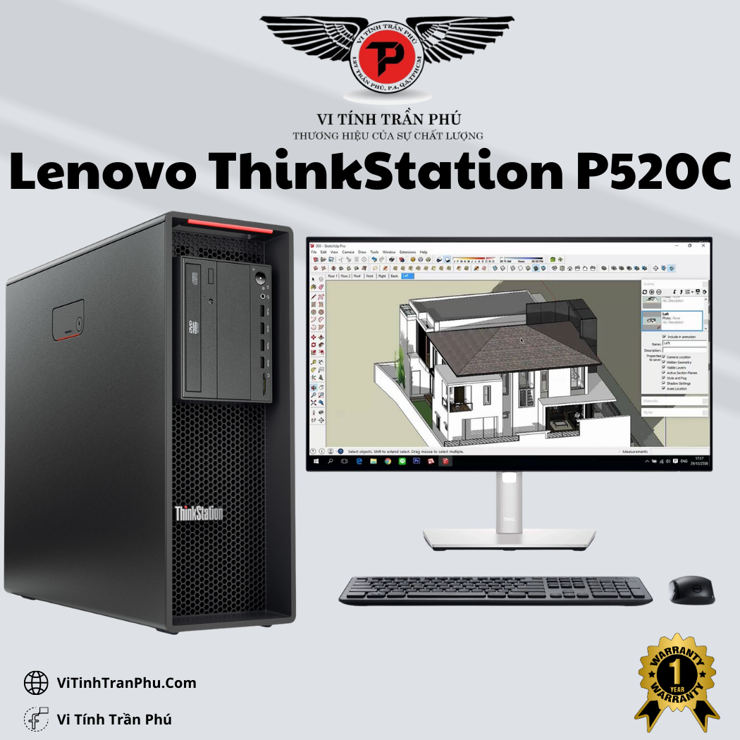 Lenovo ThinkStation P520C| Xeon W-2135| 64Gb | Ssd 500GB | GTX 1660S 6GB New 36T