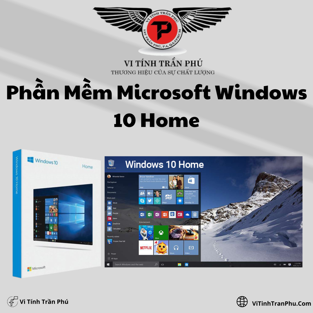 Phần Mềm Microsoft Windows 10 Home 64bit English 1PK DSP OEI DVD