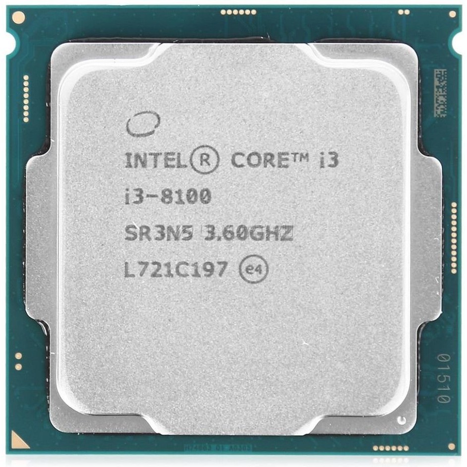 CPU Intel Core i3 8100 (3.60GHz, 6M, 4 Cores 4 Threads) TRAY 