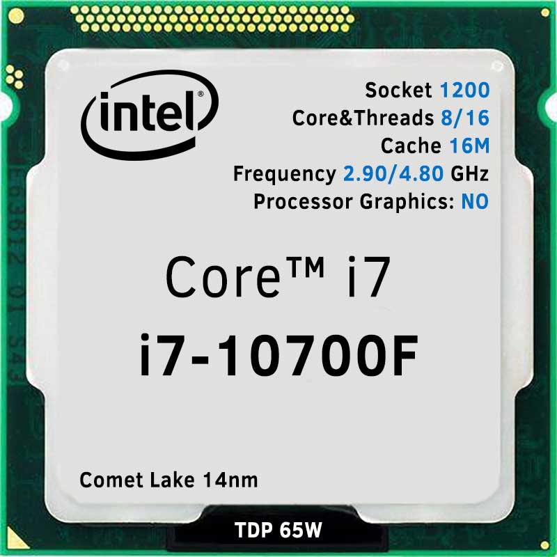 CPU Intel I7 10700f Tray New BH36T ( SK1200)