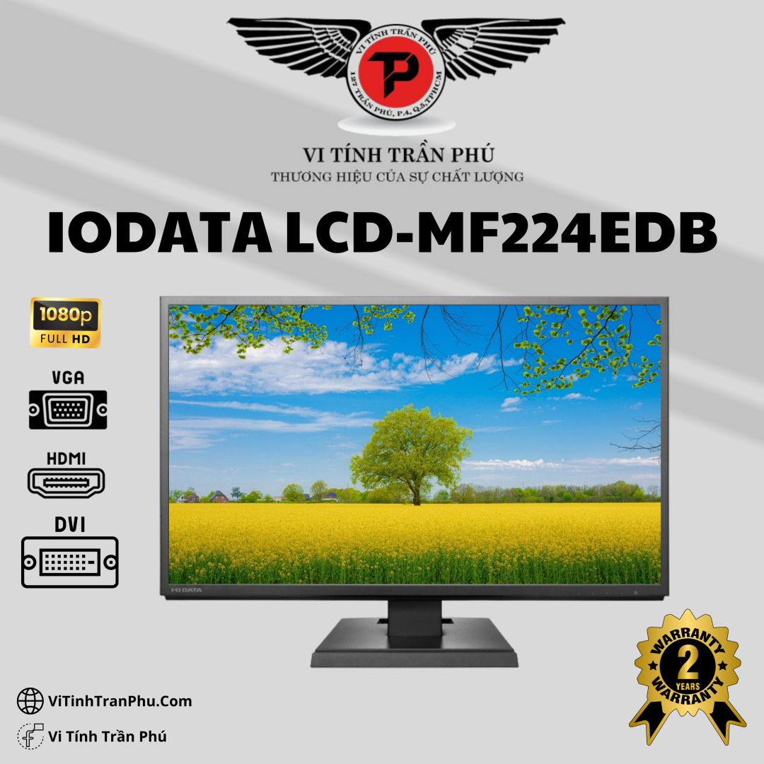 Màn Hình IODATA 21.5-inch MF224EDB (Full HD 1920 x 1080/ADS/VGA/DVI/HDMI)