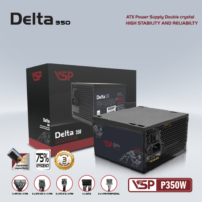 Nguồn máy tính VSP Delta ATX-350W
