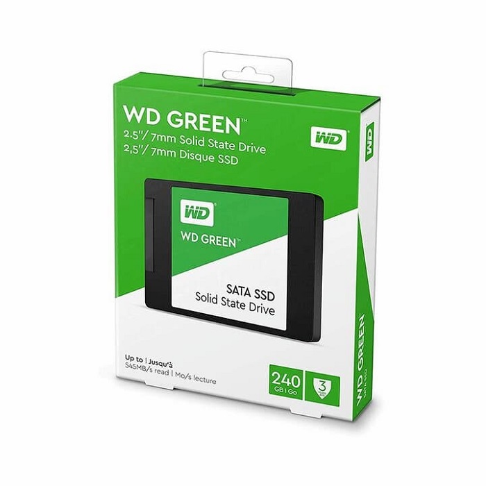 Ổ Cứng SSD 240G Western Green | Sata III, 2.5 inch, WDS240G3G0A