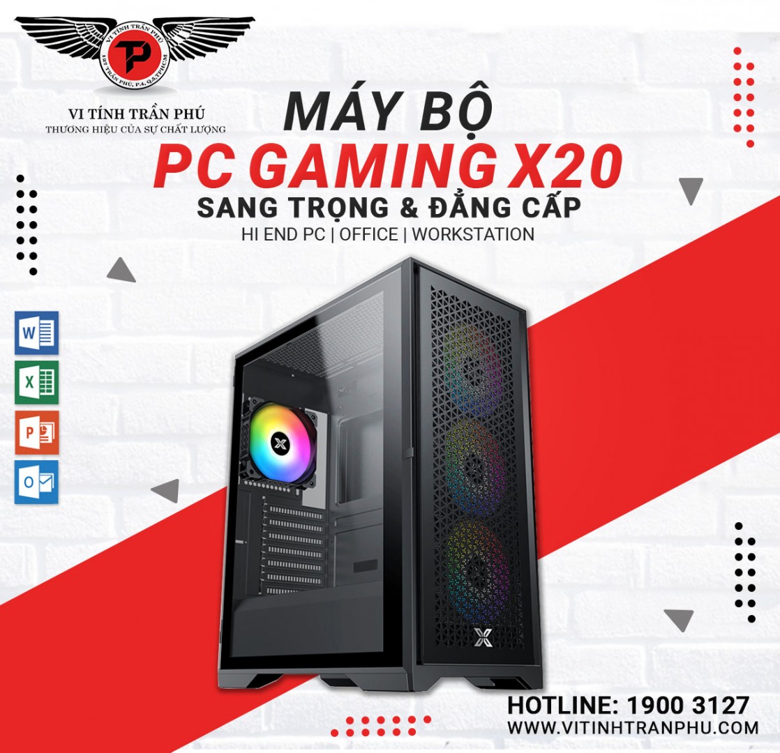 Máy Bộ X20 : Xeon E3 1220 v3 & VGA Rời - Đồ Họa/Chuyên Game ,LOL,Pubg,Fifa ,Đột Kích…