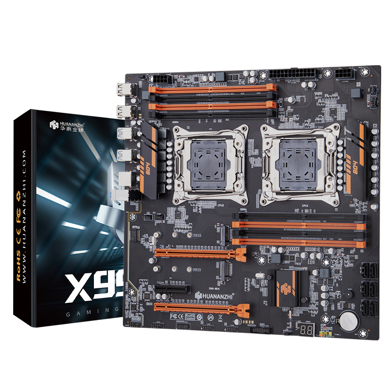 Main Huananzhi X99 Dual CPU 8D4 (DDR-4, E-ATX, 2011-3)