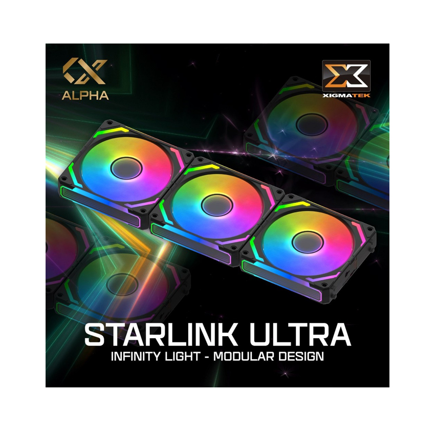 Fan Case - Quạt Tản Nhiệt Xigmatek STARLINK ULTRA - EN40412 ARGB ( Bộ 3 Fan)